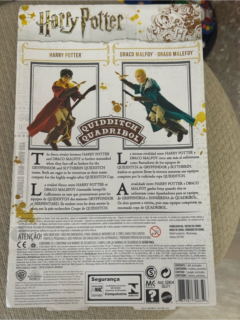 Harry Potter Quidditch Draco Malfoy Malefoy Action Figure New DAMAGED BOX - Picture 3 of 4